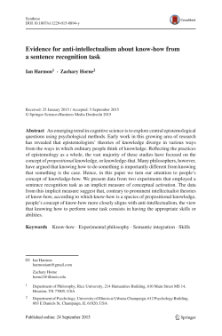 Evidence for anti-intellectualism about know