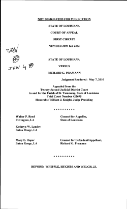 2009KA2262 - First Circuit Court of Appeal