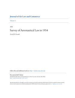 Survey of Aeronautical Law in 1954