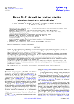 Normal A0&minus;A1 stars with low rotational velocities