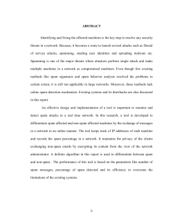 ii ABSTRACT Identifying and fixing the affected machines is the key