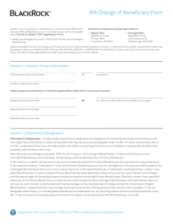 IRA Change of Beneficiary Form