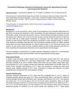 Fermentative biohydrogen production by Enterobacter cloacae from