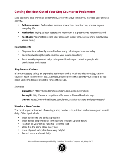 How to Use a Step Counter Patient Handout