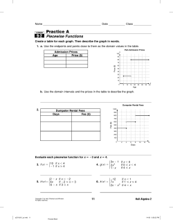 9-2 Practice A Piecewise Functions