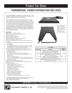 PowerWedge Cut Sheet - Chatsworth Products