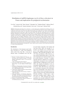 Distribution of mtDNA haplotypes (cyt b) of Emys - Cen-LR