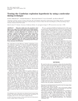 Cambrian evolution-molecular arguments