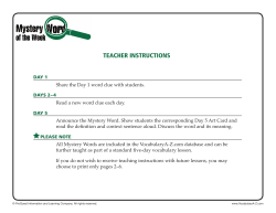TEACHER INSTRUCTIONS