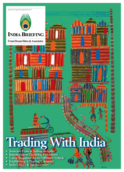 India Briefing&mdash;Trading With India