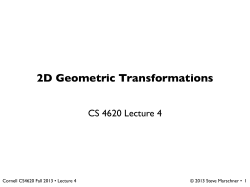 2D Geometry and Transformations
