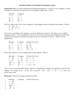 Math 096--Radicals #3--Rationalize Denominators-