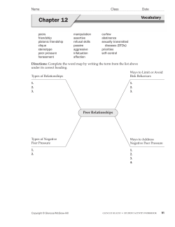 Student Activity Workbook - Student Edition, Chapter 12: Peer