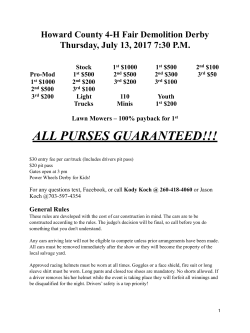 Greentown Derby Rules 2017 - Howard County 4