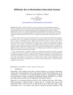 Diffusion: Key to Horticulture Innovation Systems