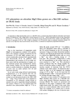 CO adsorption on ultrathin MgO films grown on a