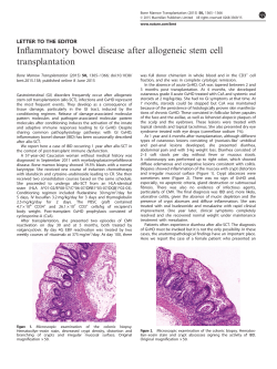 Inflammatory bowel disease after allogeneic stem cell