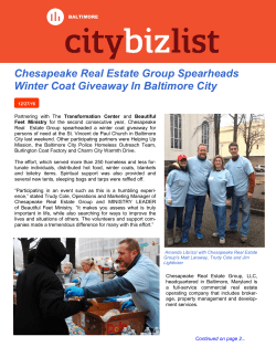 Chesapeake Real Estate Group Spearheads Winter Coat Giveaway