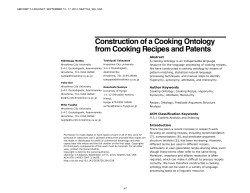 Construction of a Cooking Ontology from Cooking Recipes and