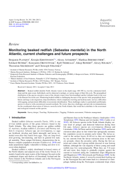 Monitoring beaked redfish \(Sebastes mentella\) in the North Atlantic