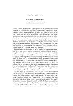 Edaurd Buchner - Nobel Lecture