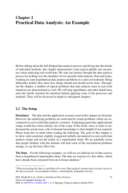 Practical Data Analysis: An Example
