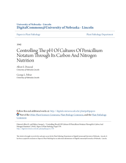 Controlling The pH Of Cultures Of Penicillium Notatum Through Its