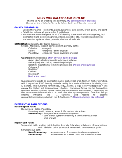 MILKY WAY GALAXY GAME OUTLINE 1