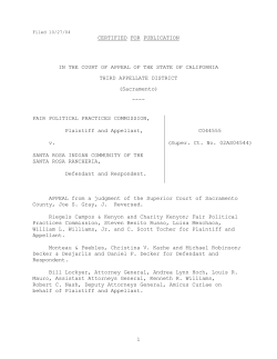 FAIR POLITICAL PRACTICES COMMISSION v. SANTA ROSA