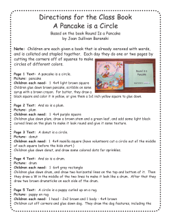 Round is a Pancake Directions