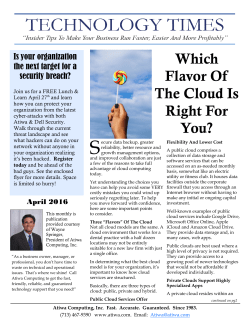 Which Flavor Of The Cloud Is Right For You?