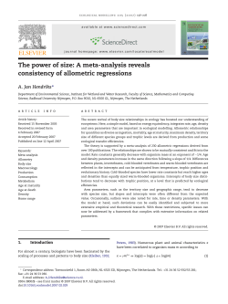 A meta-analysis reveals consistency of allometric regressions