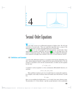 Second-OrderEquations