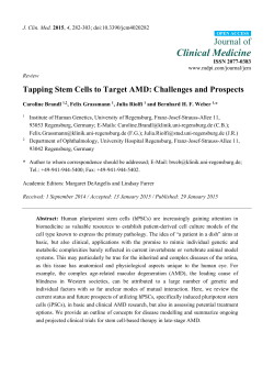 Tapping Stem Cells to Target AMD: Challenges and Prospects