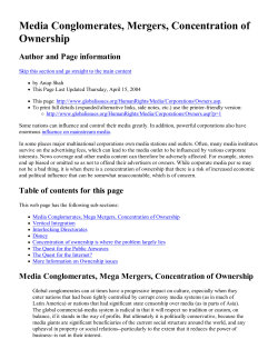 Corporate Influence in the Media