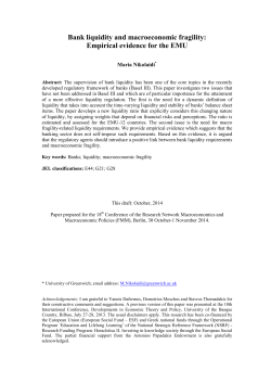 Bank liquidity and macroeconomic fragility: Empirical evidence for