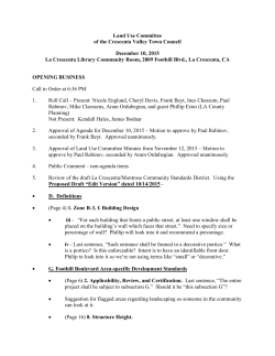 Land Use Committee of the Crescenta Valley Town Council