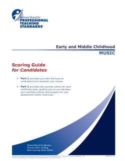 MUSIC Scoring Guide for Candidates