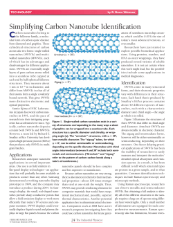 Simplifying carbon nanotube identification