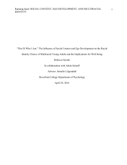SOCIAL CONTEXT, EGO DEVELOPMENT, AND MULTIRACIAL