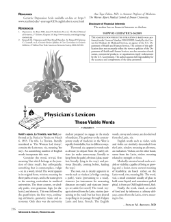 Those Viable Words - Rhode Island Medical Society