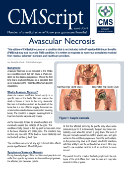 Avascular Necrosis - Council for Medical Schemes