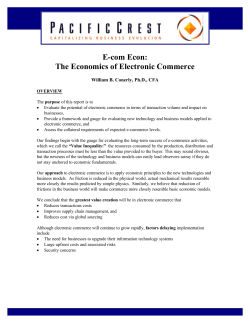 E-com Econ: The Economics of Electronic