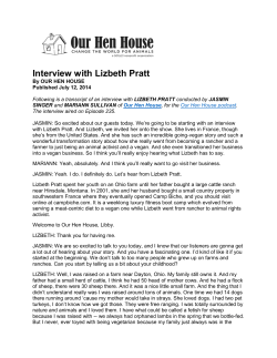 Interview with Lizbeth Pratt