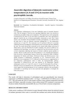 Anaerobic digestion of domestic wastewater at low temperatures (4