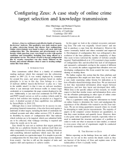 Configuring Zeus: A case study of online crime target selection and