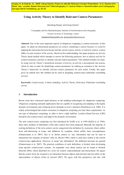 Using Activity theory to model context---take context