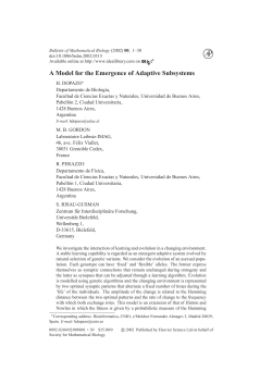 A Model for the Emergence of Adaptive Subsystems
