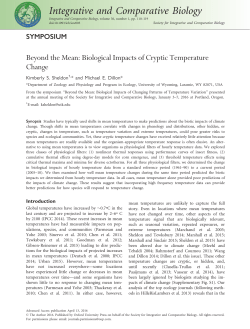 Beyond the Mean: Biological Impacts of Cryptic Temperature Change