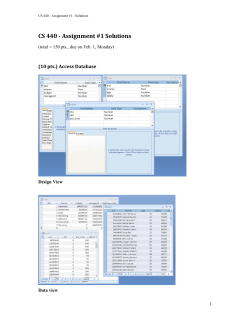 CS 440 - Assignment #1 Solutions